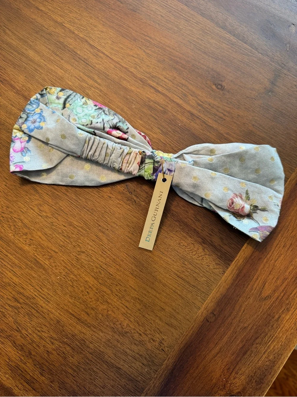 Deepa Gurnani Wide Floral Bow Headband NWT